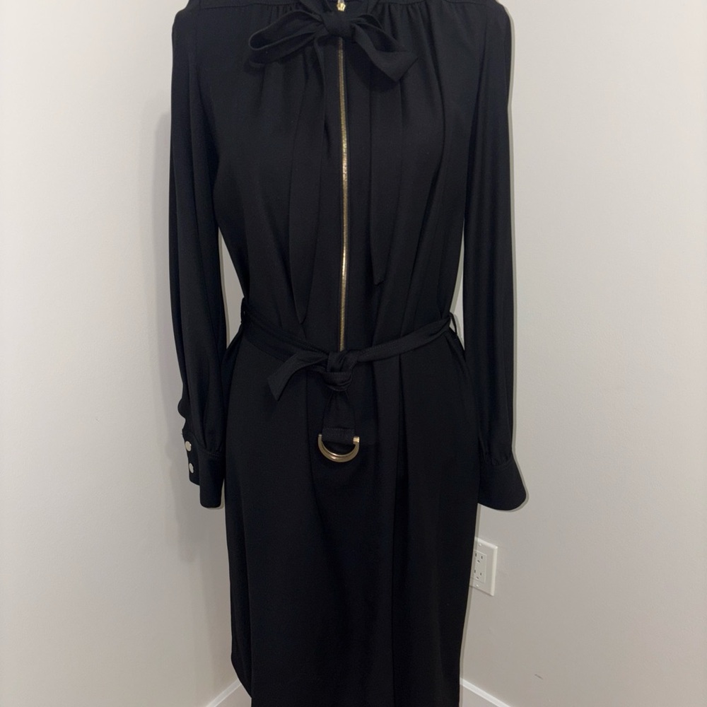 Vanessa Bruno Black Dress sz 36 with Gold Zipper